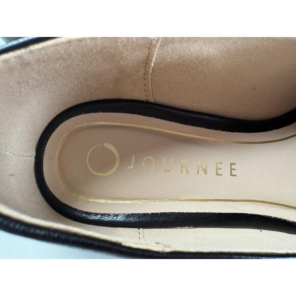 Journee Collection Lacie Shoes Womens Size 7 Black Slip On Loafers Moc Toe Bit - Picture 9 of 16